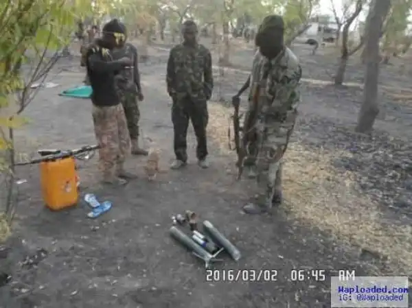 Photos: IED making factory discovered in Kumshe village in Borno
